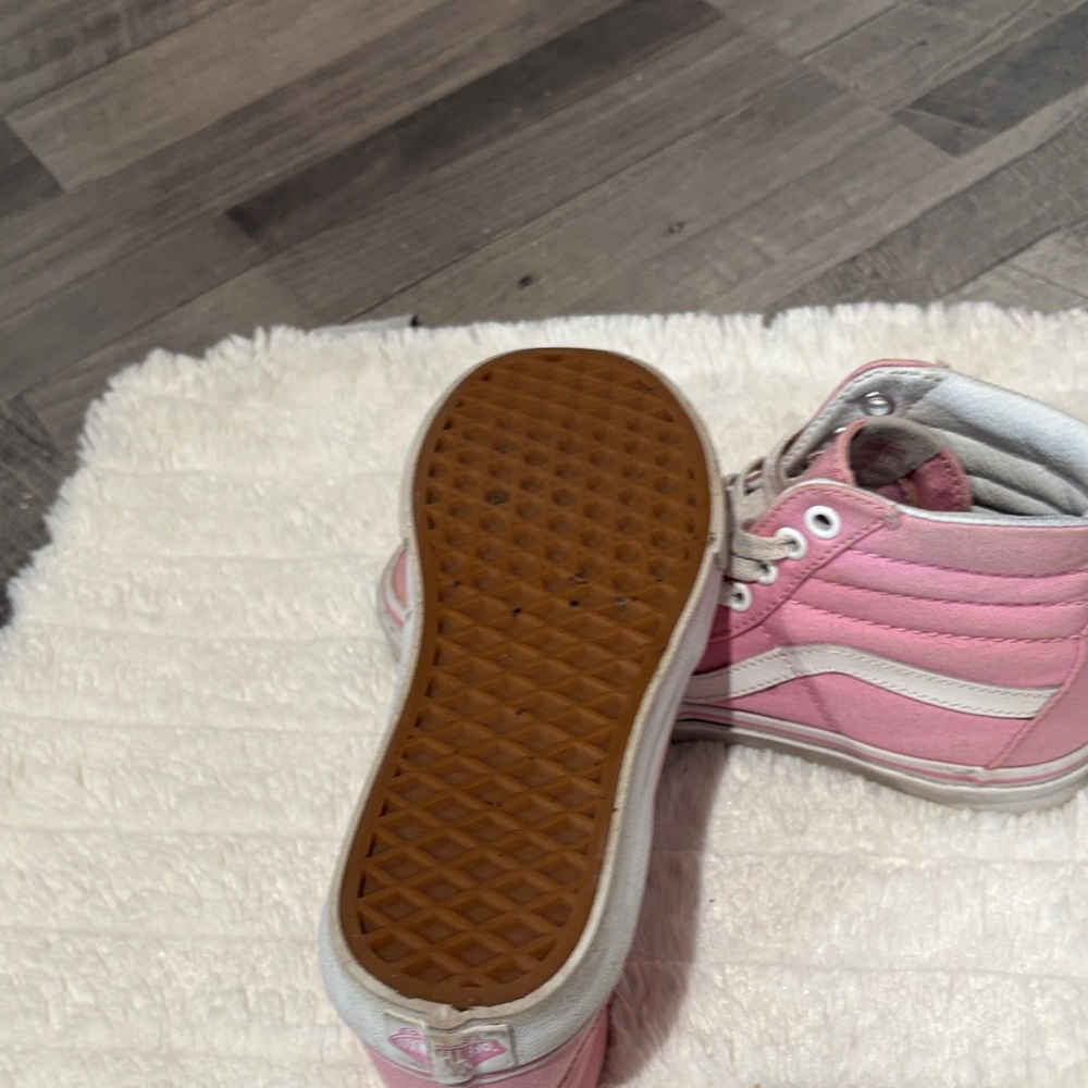 Vans Pink and White High-Top Sneakers - Picture 5 of 5